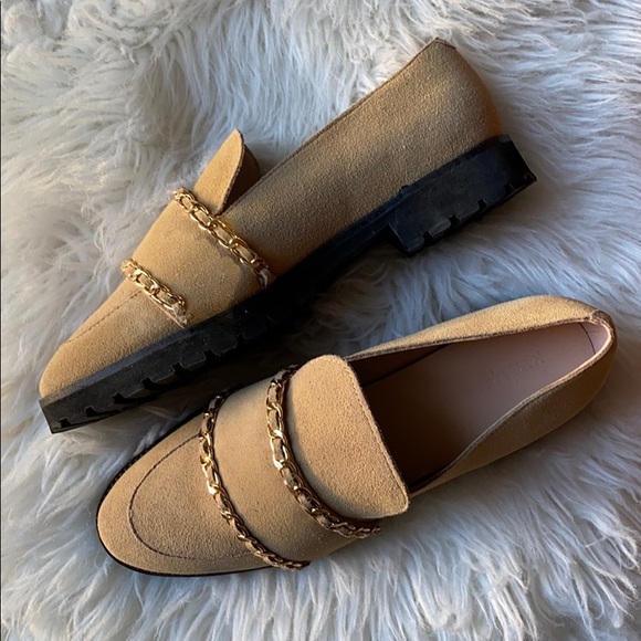 NWT Karl lagerfeld SUEDE SLIP-ON sand FLATS - Picture 7 of 11